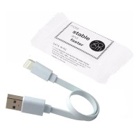 Кабель USB - Lightning (плоский шнур) 0.2m белый