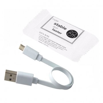 Кабель USB - Micro (плоский шнур) 0.2m белый в Одессе