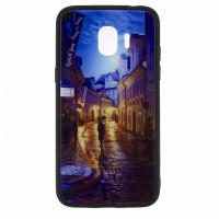 Чехол накладка Glass Case New Samsung J2 2018 J250, J2 Pro 2018 переулок