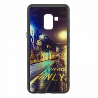 Чехол накладка Glass Case New Samsung A8 2018 A530 дорога