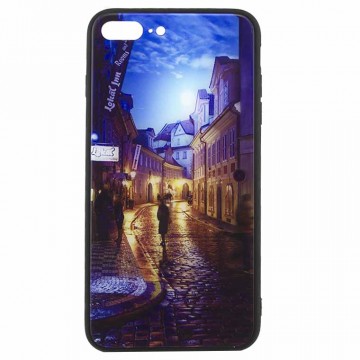 Чехол накладка Glass Case New Apple iPhone 7 Plus, 8 Plus переулок в Одессе