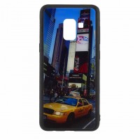 Чехол накладка Glass Case New Samsung A8 2018 A530 такси