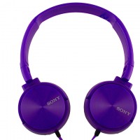 Наушники с микрофоном Sony J-09 фиолетовые