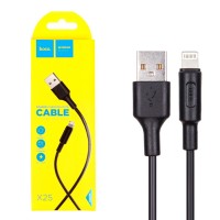 USB кабель Hoco X25 Soarer Lightning 1m черный