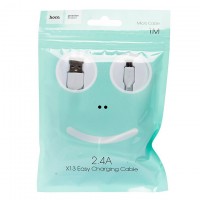 USB кабель Hoco X13 Easy Charge micro USB 1m белый