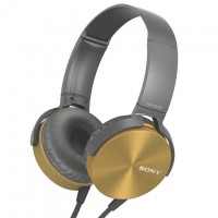 Наушники с микрофоном Sony MDR-XB450 золотистые