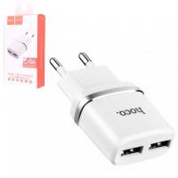 Сетевое зарядное устройство USB Hoco C12 2USB 2.4A white