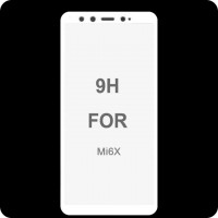 Защитное стекло 5D Xiaomi Mi6X, Mi A2 white тех.пакет
