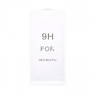 Защитное стекло 5D Xiaomi Redmi 6 Pro, Mi A2 Lite white тех.пакет в Одессе