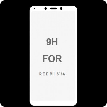 Защитное стекло 5D Xiaomi Redmi 6, 6A white тех.пакет в Одессе