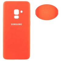 Чехол Silicone Cover Full Samsung A8 2018 A530 оранжевый