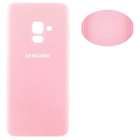 Чехол Silicone Cover Full Samsung A8 2018 A530 розовый