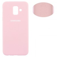 Чехол Silicone Cover Full Samsung A6 2018 A600 розовый