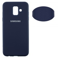 Чехол Silicone Cover Full Samsung A6 2018 A600 синий