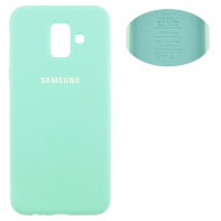 Чехол Silicone Cover Full Samsung A6 2018 A600 бирюзовый