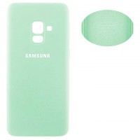 Чехол Silicone Cover Full Samsung A8 Plus 2018 A730 бирюзовый