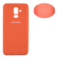 Чехол Silicone Cover Full Samsung J8 2018 J810 оранжевый