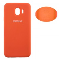 Чехол Silicone Cover Full Samsung J4 2018 J400 оранжевый