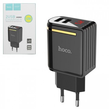 Сетевое зарядное устройство Hoco С39A Enchanting 2USB 2.4A black в Одессе