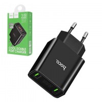 Сетевое зарядное устройство Hoco C25A Cool 2USB 2.2A black