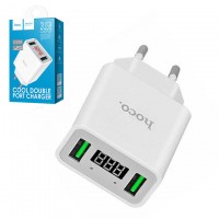 Сетевое зарядное устройство Hoco C25A Cool 2USB 2.2A white