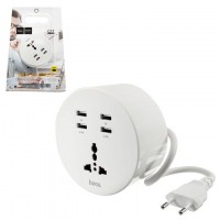 Сетевое зарядное устройство Hoco C17 JunNa AC+4USB 4.8A white