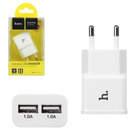 Сетевое зарядное устройство Hoco UH202 Smart 2USB 2.1A white