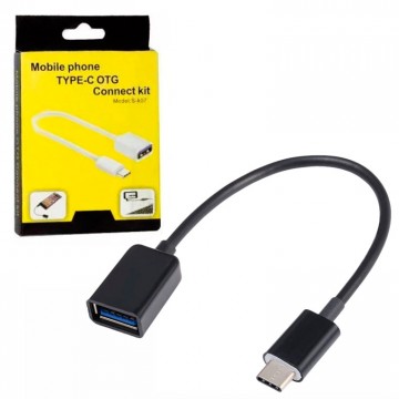 Переходник USB OTG - Type C S-k07 черный в Одессе