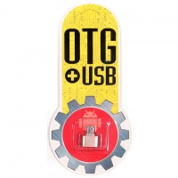 Переходник Plastic Short USB OTG - micro USB золотистый