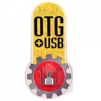 Переходник Plastic Short USB OTG - micro USB серебристый