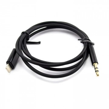 Переходник Lightning to AUX jack 3.5mm 1m черный тех.пакет в Одессе