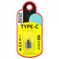 Переходник Metal Short USB OTG - Type-C RT-OT06 серый