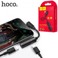 Переходник Hoco LS18 Tanco Dual Lightning audio converter for Apple черный