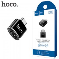 Переходник Hoco UA5 с Type-C на USB черный