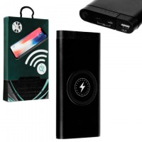 Power Bank WP-09 NO.1 10000 mAh c беспроводной зарядкой черный