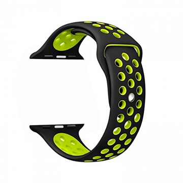 Ремешок Apple Watch Nike 38mm черно-зеленый в Одессе