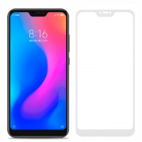 Защитное стекло Full Glue Xiaomi Redmi 6 Pro, Mi A2 Lite white тех.пакет.