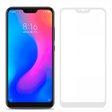 Защитное стекло Full Glue Xiaomi Redmi 6 Pro, Mi A2 Lite white тех.пакет. в Одессе