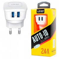 Сетевое зарядное устройство LDNIO DL-AC63 2USB 2.4A white