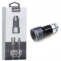Автомобильное зарядное устройство LDNIO DL-C303 2USB 3.6A micro-USB black-gray