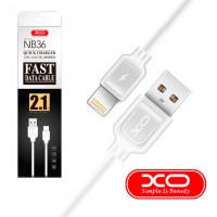 USB кабель XO NB36 Lightning 1m белый