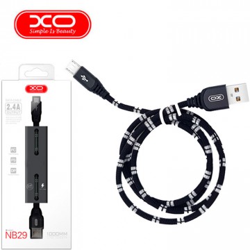 USB кабель XO NB29 micro USB 1m черный в Одессе