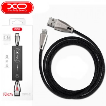 USB кабель XO NB25 Lightning 1m черный в Одессе