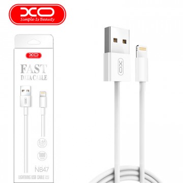 USB кабель XO NB47 Lightning 1m белый в Одессе