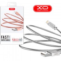 USB кабель XO NB33 Lightning 1m серебристый