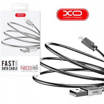 USB кабель XO NB33 micro USB 1m серый в Одессе