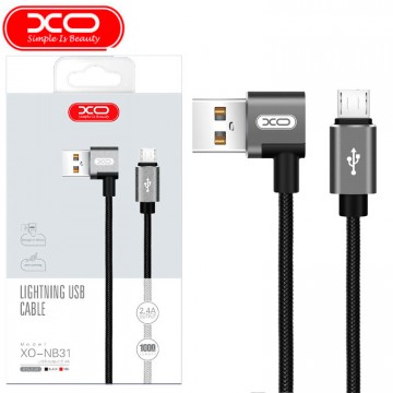 USB кабель XO NB31 micro USB 1m черный в Одессе