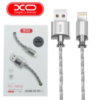 USB кабель XO NB39 Lightning 1m серебристый