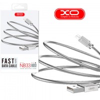 USB кабель XO NB33 micro USB 1m серебристый