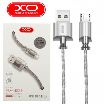 USB кабель XO NB39 micro USB 1m серебристый в Одессе